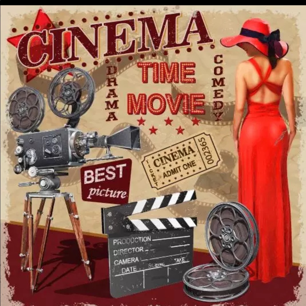 Hollywood Cinema retro Backdrop photography 5x7 ft